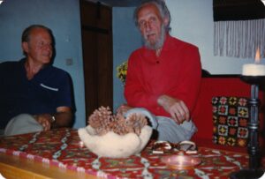 Thor Heyerdahl og Arnold Jacoby. Bilde stilt til disposisjon av Louis Jacoby.