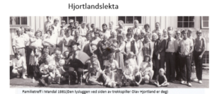 Hjortlandslekta i Mandal 1981 Foto: privat