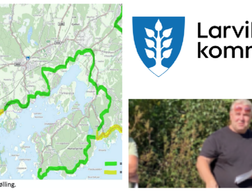 Larvik kommunes forslag til videre arbeid med å sluttføre kyststien i  Tjølling.